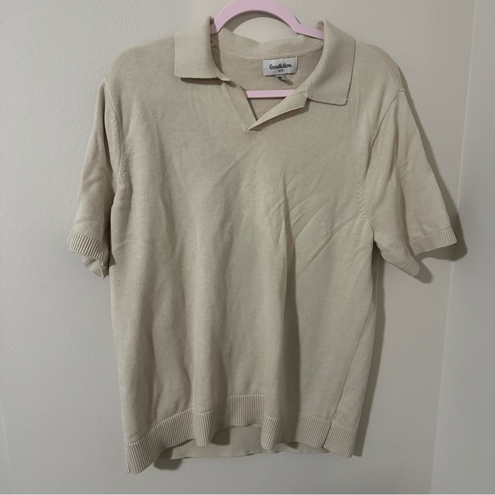 Goodfellow &‎ Co Light Tan Polo Shirt